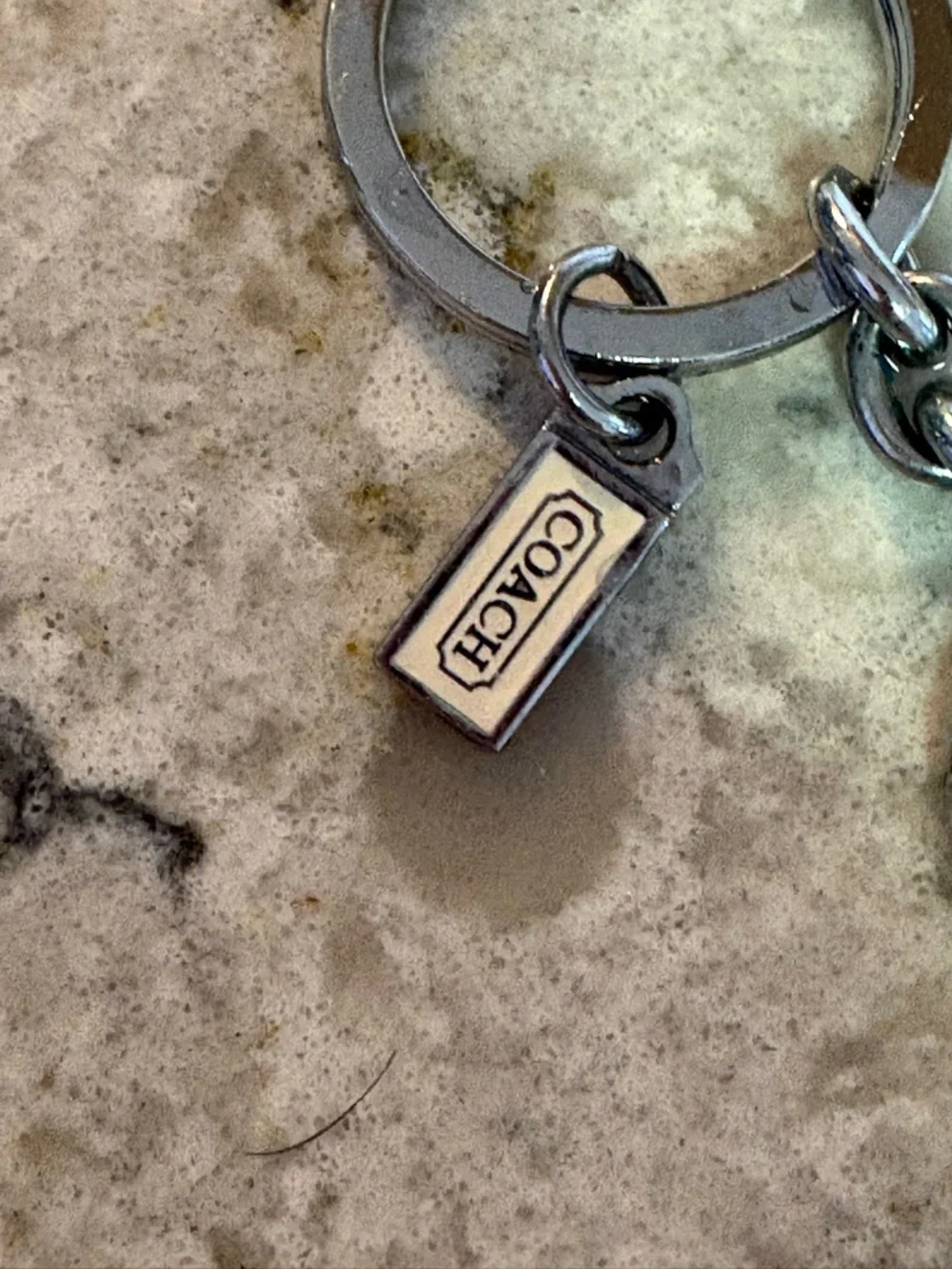 Vintage Y2K Coach Mint Green & Burgundy Flip Flop Keychain Charm